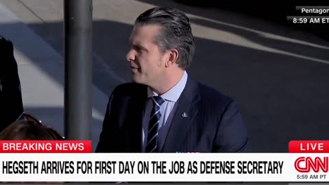 Pete Hegseth United States Secretary of Defense first day