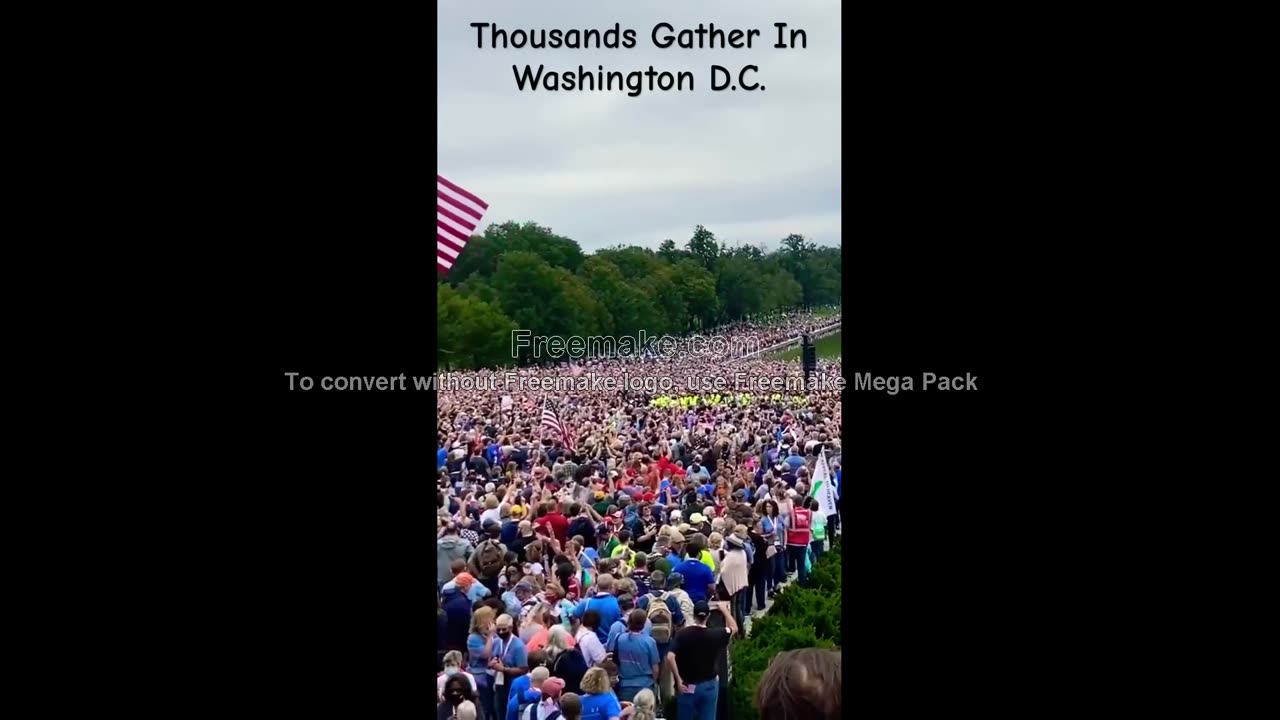 Thousands Sing The National Anthem In Washington D.C.