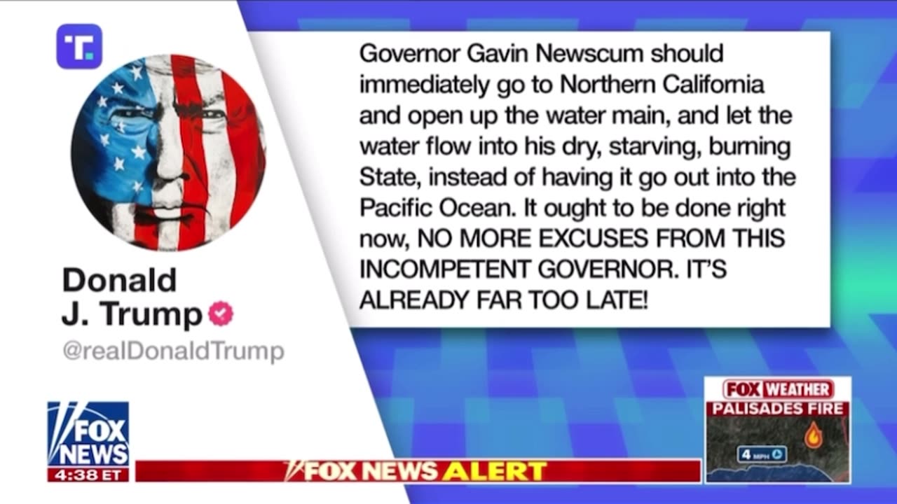 Trump rips Newsom as ‘incompetent’ governor (January 9, 2025)