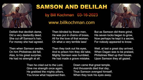 SAMSON AND DELILAH -- an original song by Bill Kochman.
