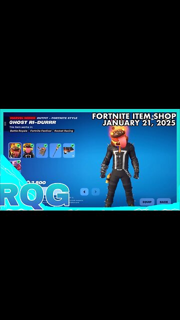 GHOST RI-DURRR & MEOWTOOTH ARE BACK! FORTNITE ITEM SHOP (January 21, 2025)