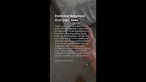 A prayer for your home