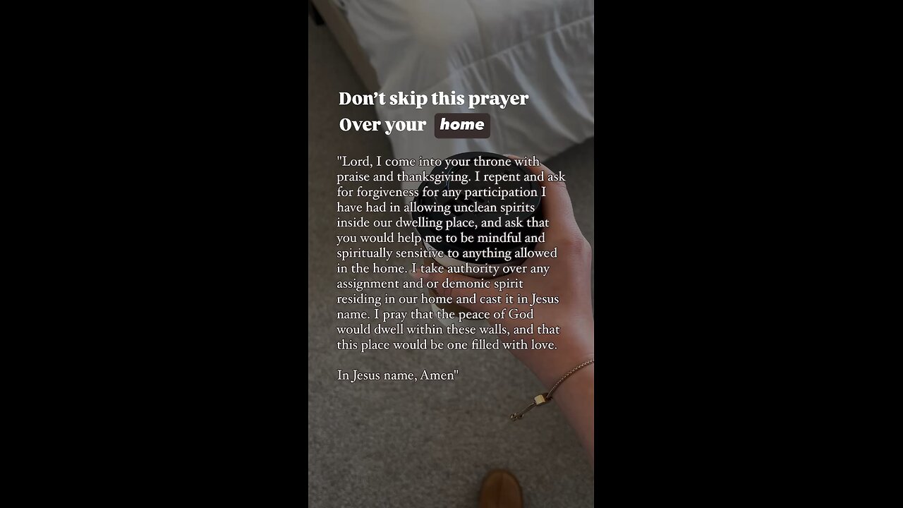 A prayer for your home