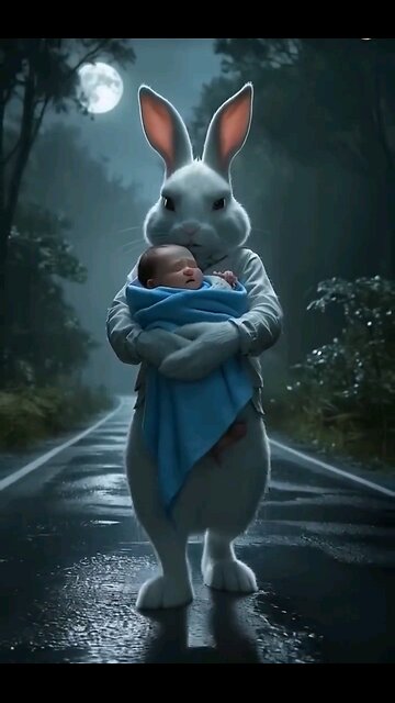 Rabbit and child video