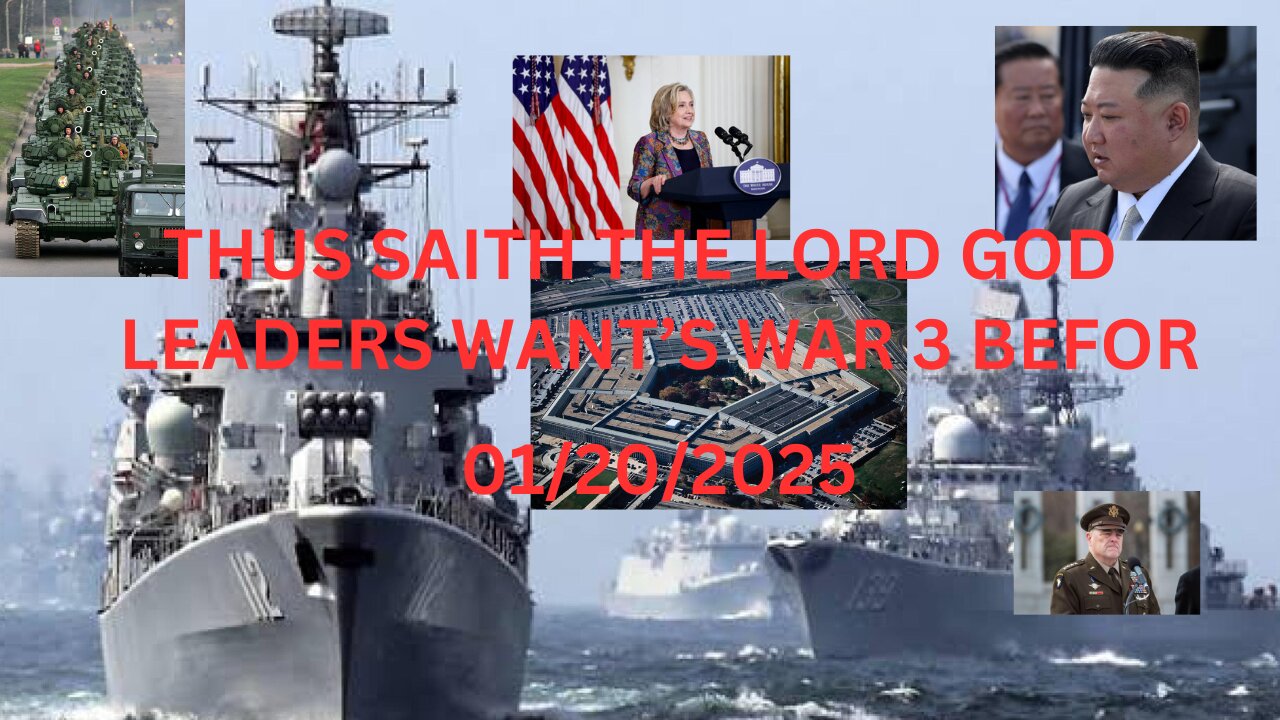 YOUR LEADERS WANT'S WORLD WAR lll BEFOR 01/20/2025