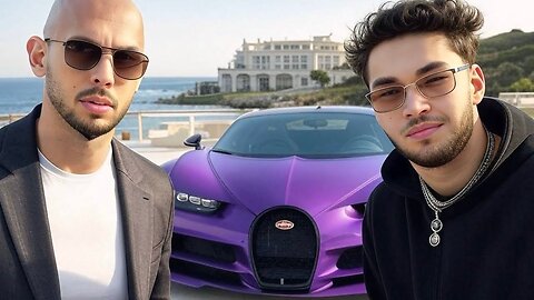 Adin Flexes His $7M Purple Bugatti To Andrew Tate At Miami Beachside Mansion