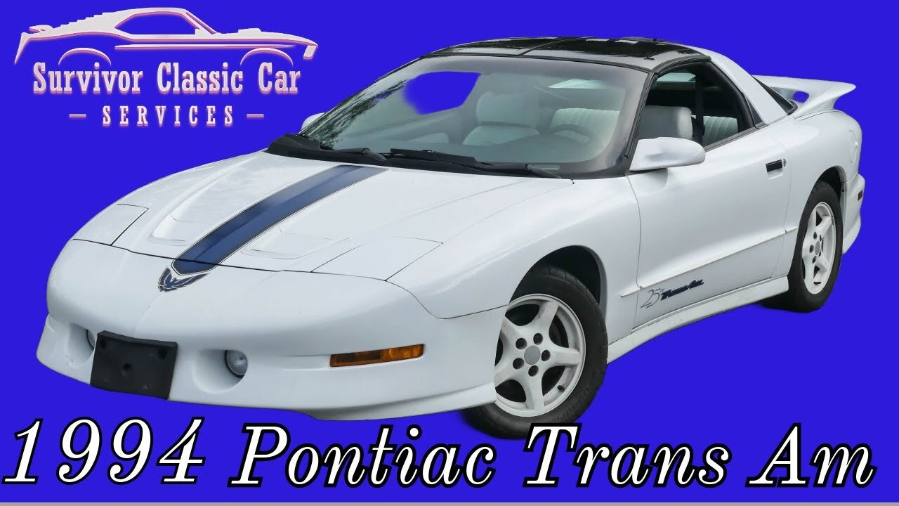 1994 Pontiac Firebird Trans Am 25th Anniversary, low mileage, t-top, rare collectible car!