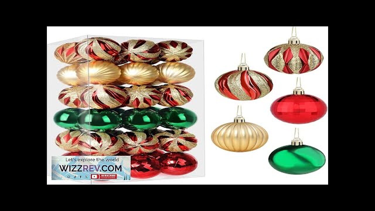 Annecy Christmas Ball Ornaments 36 PCS 2.36 Inch Christmas Tree Decoration Shatterproof Review