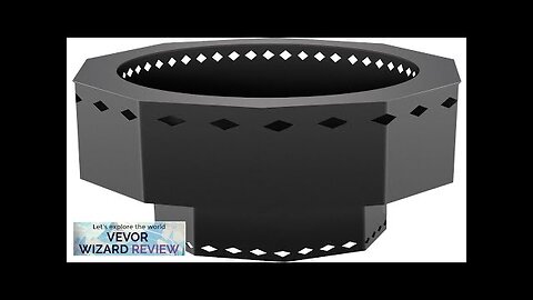 VEVOR Smokeless Fire Pit Carbon Steel Stove Bonfire Large 15 inch Diameter Review