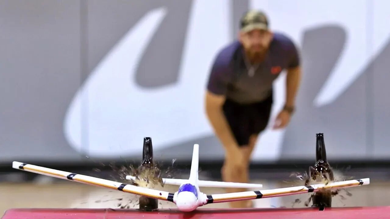 Sky-High Precision: Incredible Airplane Trick Shots by Dude Perfect"