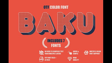 Baku - OTF color font