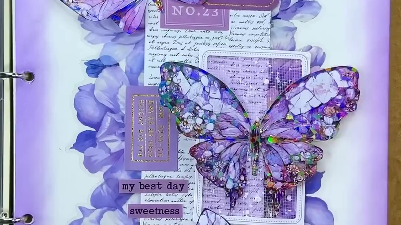 ASMR journal purple💜☂️✨#asmr #scrabooking #journaling #journalwithme #fyp #diy #viralvideo