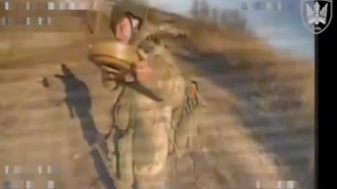 Russian Soldier Frisbees Landmine at Incoming Ukrainian Drone