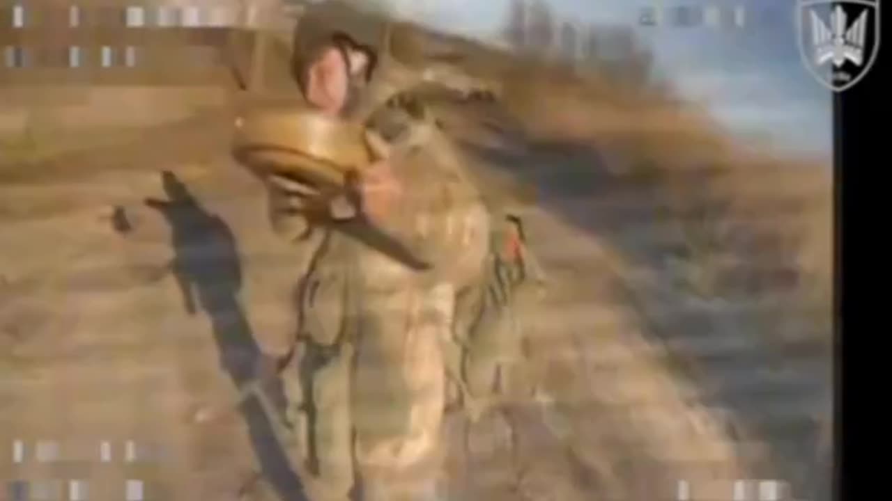 Russian Soldier Frisbees Landmine at Incoming Ukrainian Drone