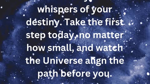 Message for YOU from the universe