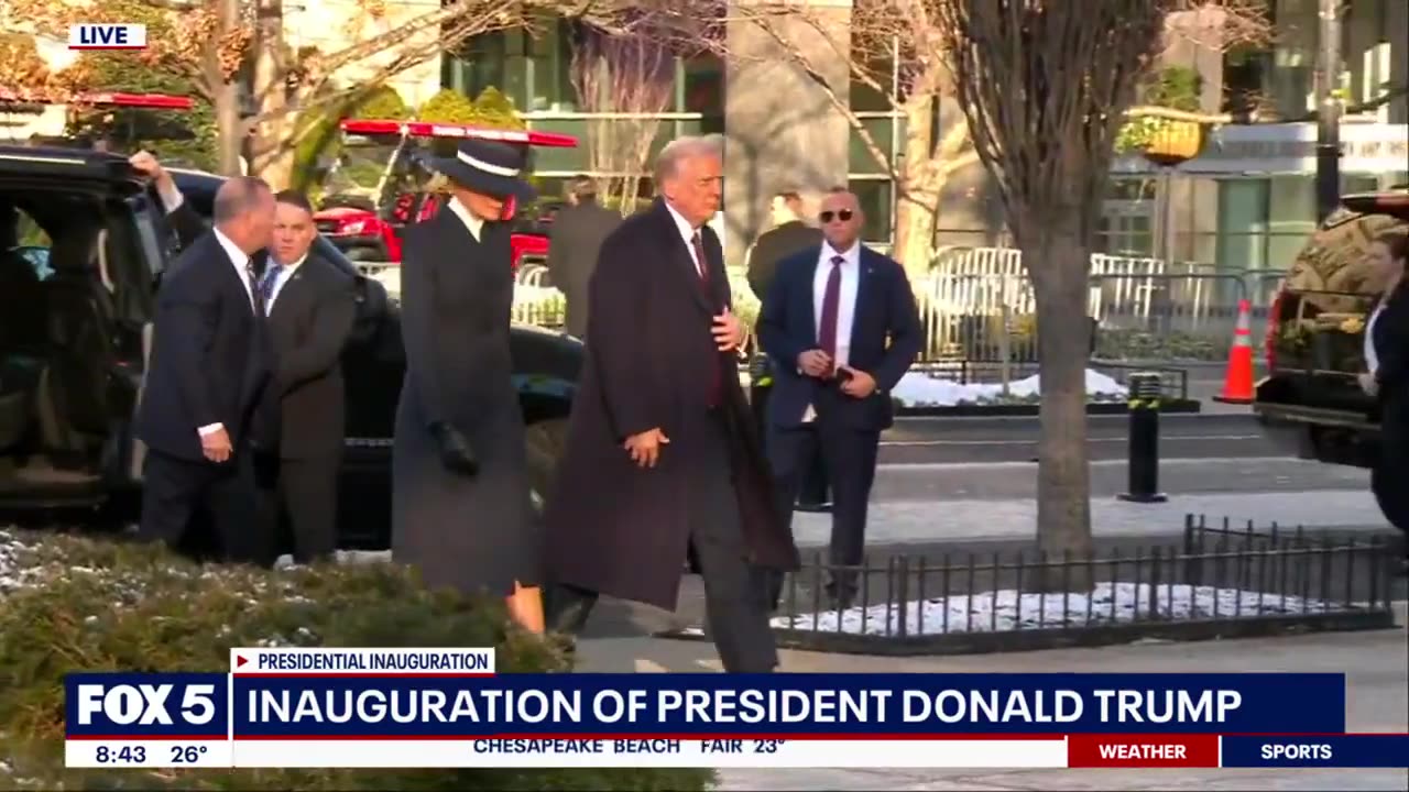 President-elect Trump arrives at St. John's Church