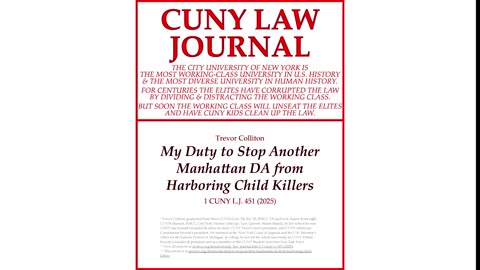 (COVER) My Duty to Stop Another Manhattan DA from Harboring Child Killers