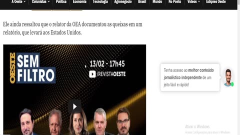 OEA conheceu o SISTEMA do BRASIL!! A CASA CAIU!!