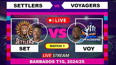 Settlers vs Voyagers Live | SET vs VOY | Live Cricket Match Today | Cricket Score & Commentary