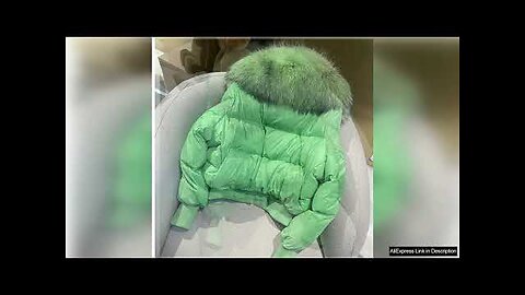 Winte Green Big Luxury Fur Collar Parka Duck Down Coat Thicken Warm Review