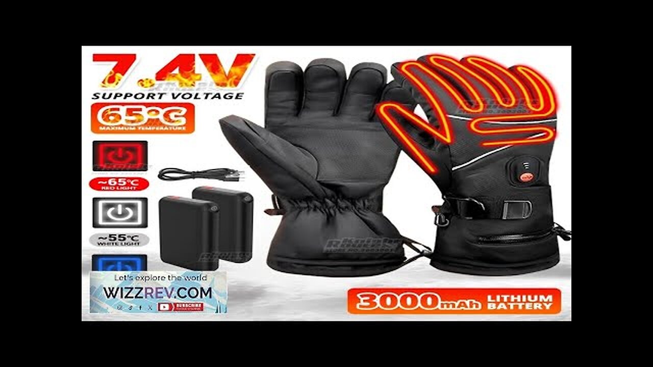 Men Heated Gloves USB RechargeableWinter Thermal Gloves With Heating Motorcycle Review