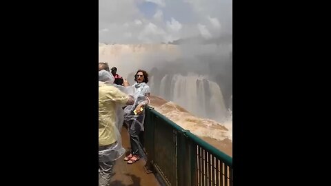 Can you go here? Iguazu Falls Brazil after heavy rain.