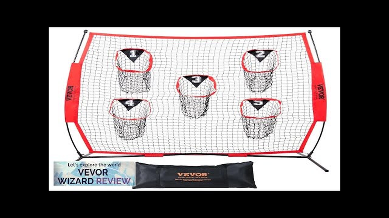 77ft Knotless Football Net Portable Football Throwing Net With 5 Targets - 77ft QB Training Equipment Portable Throwing Accuracy Trainer