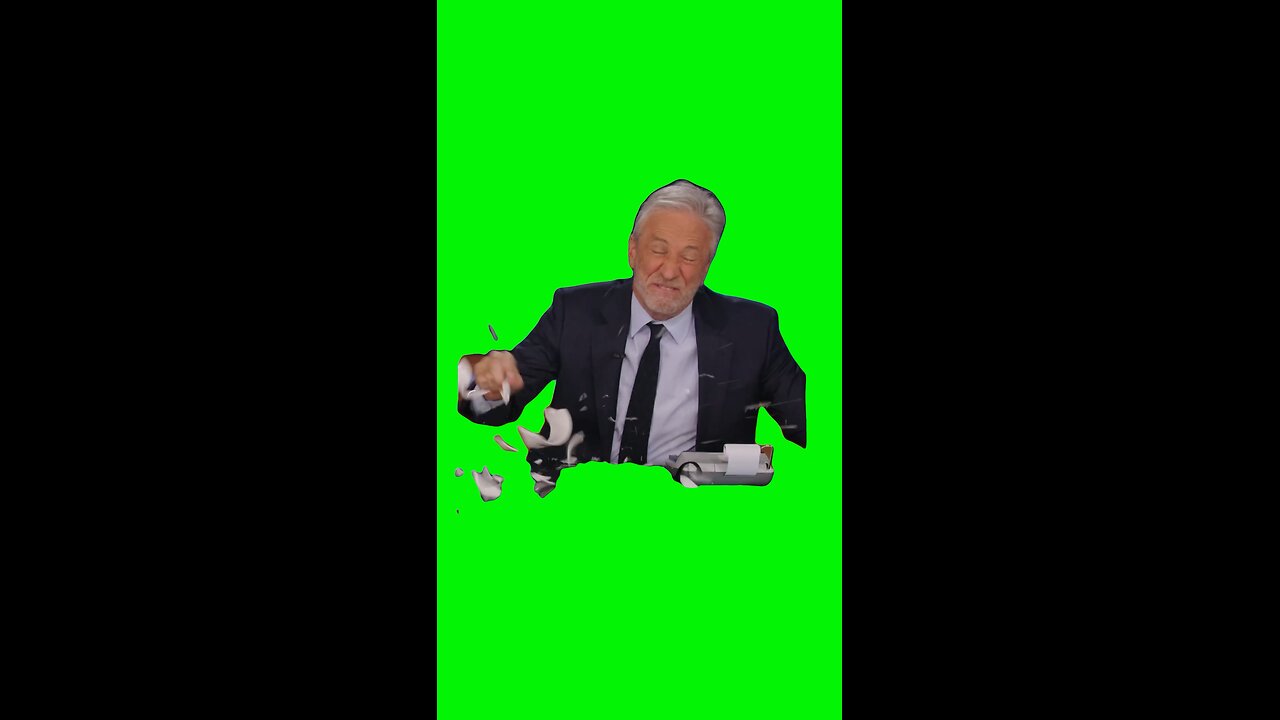 Jon Stewart Breaking Mug | Green Screen