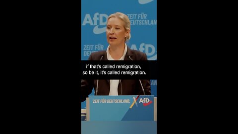 Alice Weidel uses the word "remigration" for the first time, AfD conference speech English subtitles