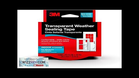 3M Transparent Weather Sealing Tape 1.5" in x 30' ft For Interior Review