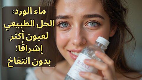 وداعاً لانتفاخ العينين! جربي ماء الورد الآن في 30 ثانية