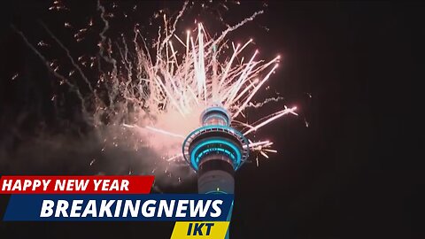 Fireworks show rings in 2025 in New Zealand