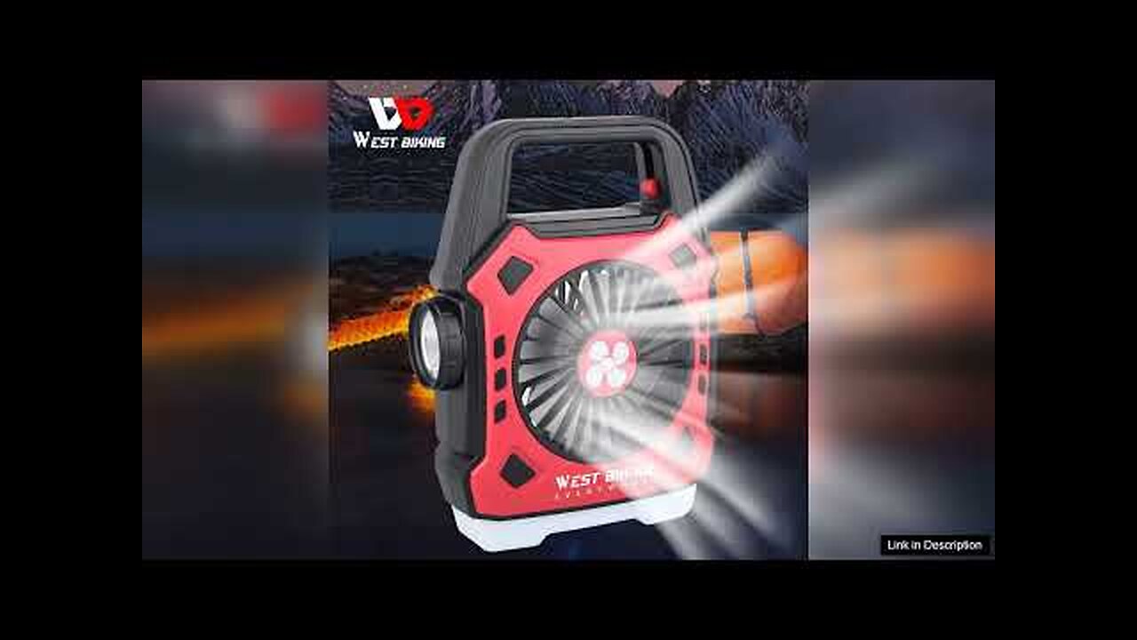 WEST BIKING Portable Camping Light with Fan 3 In 1 Multifunctional Outdoor Review