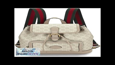 Gucci Pre-Loved Beige GG Supreme Canvas Interlocking GG Backpack BeigeClassic backpack Review