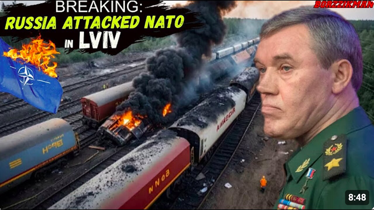 LVIV on FIRE: NATO Military Train Full of AIM-9 'SIDEWINDER' Missiles for F-16s Was Blown To BITS