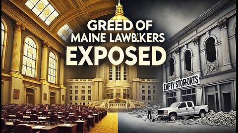 The Greed of Maine Lawmakers Exposed!