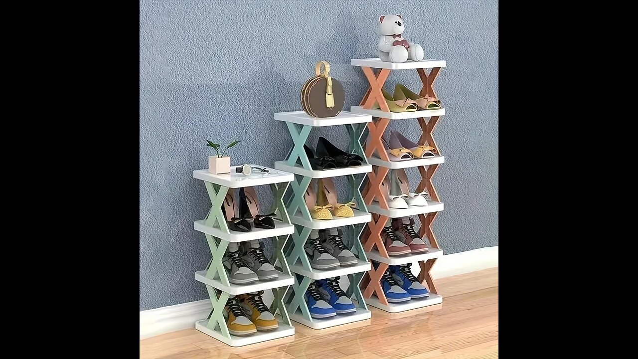 5 Layer Shoe Rack Organizer, Small Creative Vertical Shoe Stand,