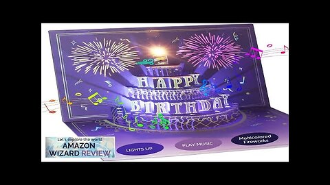 XTF2015 Happy Birthday Card Fireworks Lights Music and Sound Fireworks Cake 3D Review