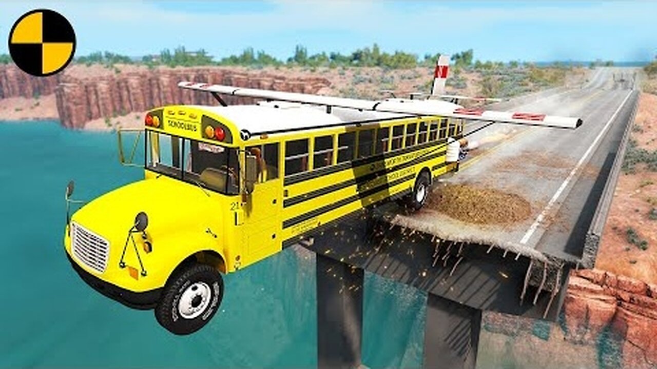 Cars VS Broken Bridge 🥴 BeamNG Drive