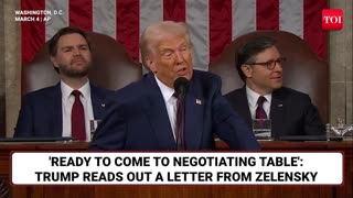 During SOTU, Trump reads out Zelensky’s apology letter