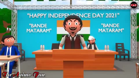 15TH AUGUST SPEECH | Funny Comedy Video | Desi Comedy | Cartoon | Cartoon Comedy | The Animo Fun