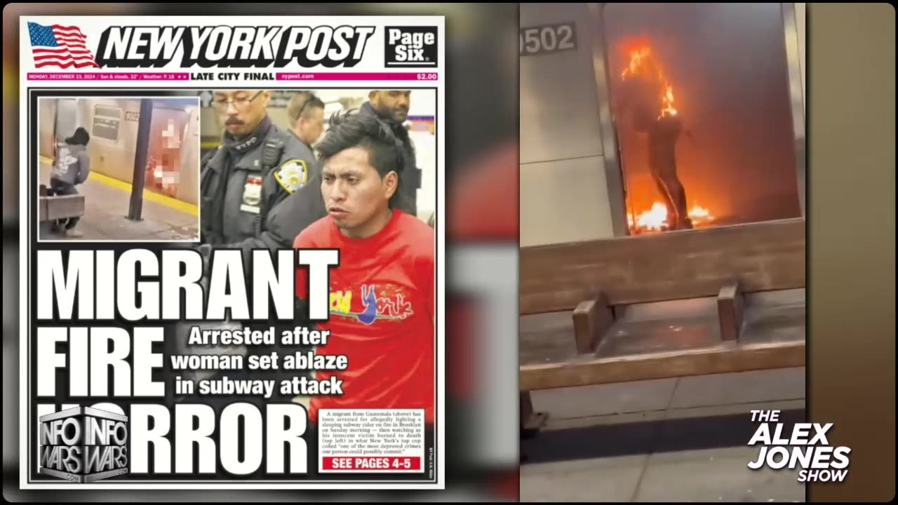 Nick Sortor exposes corporate media's cover-up of illegal alien burning a woman on NY subway.