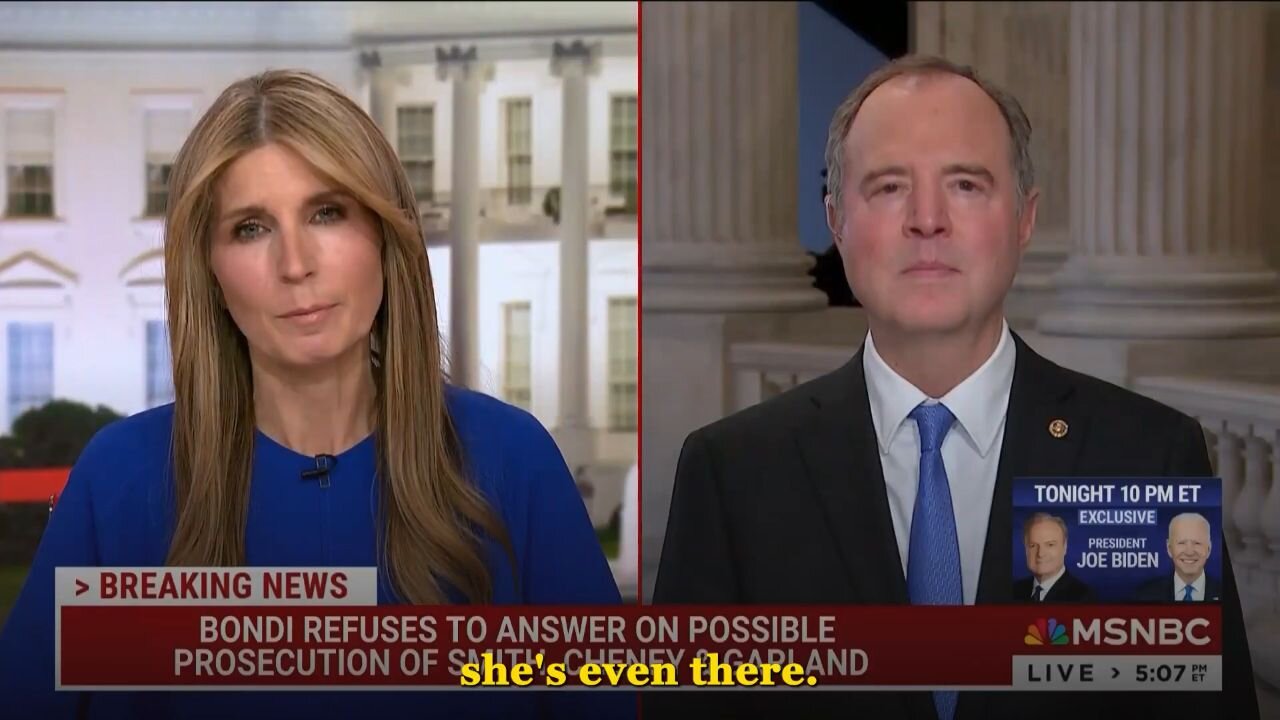 Yup, She Broke Him! Adam Schiff Still Crying To Nicolle Wallace About Pam Bondi And It's Glorious