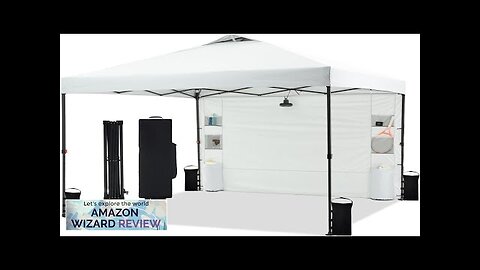 10'x10' Pop Up Canopy Tent with Sidewall and 6 Pockets Patented One Review