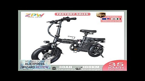 ZPW Ebike K300 400W 48V 30AH Adult Fat Tire electric bike Folding Review