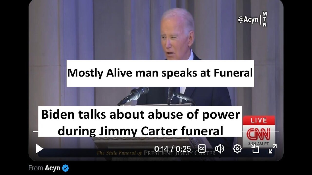 Biden brought up abuse of power at Jimmy Carter funeral