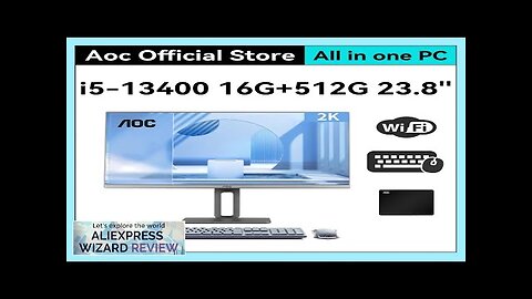 AOC All-in-one Computer 23.8-inch i5-13400 16G+512G SSD Desktop Gaming Adjustment AIO Home Review