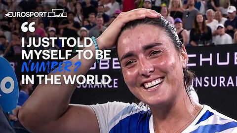 I'm going to make my husband work hard tonight!' | Jabeur reacts after her win | Eurosport Tennis