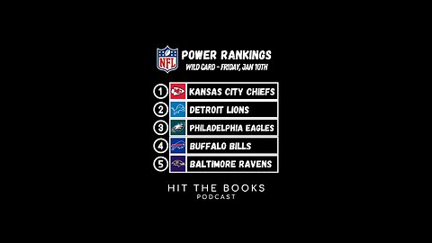 Power Rankings in the NFL as we move into Wild Card Weekend! Who do you have winning the Super Bowl?