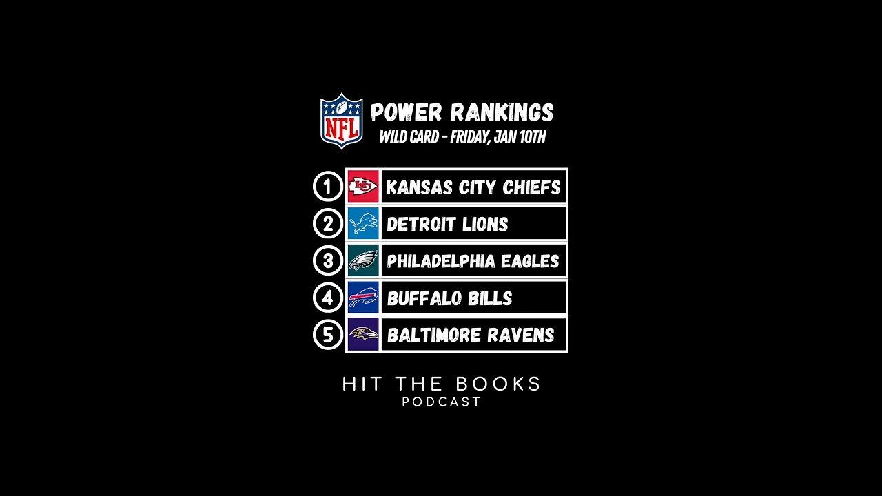 Power Rankings in the NFL as we move into Wild Card Weekend! Who do you have winning the Super Bowl?